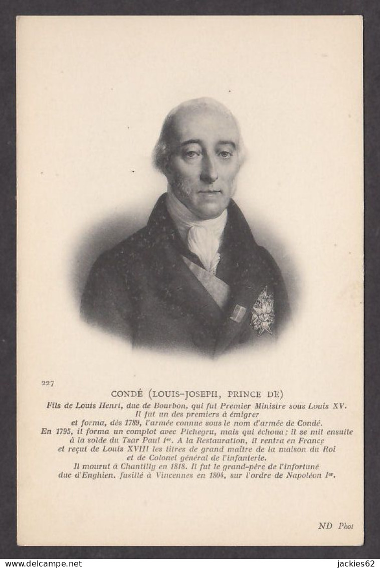 091592/ Louis V Joseph De BOURBON-CONDÉ, Colonel Général De L'infanterie - Politieke En Militaire Mannen