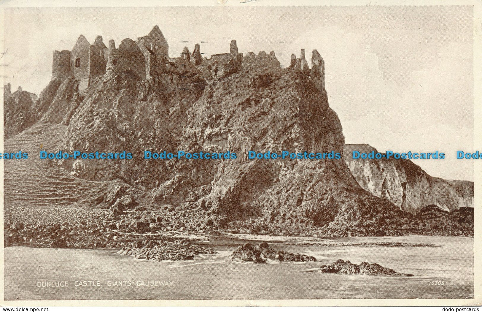 R086209 Dunluce Castle. Giants Causeway. Valentine. Phototype. 1949 - Monde