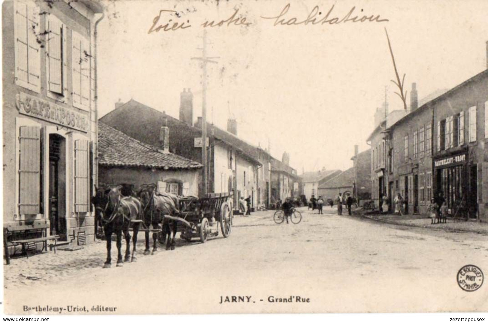 38973-ZE-54-JARNY-Grand'Rue---------------animée-attelage - Jarny