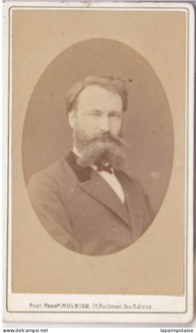 Photo C D V Paris XIX E Portrait Mr Alexis Ragaine Capitaine Au Long Cours Photo Mulnier Paris  Réf 30467 - Identifizierten Personen