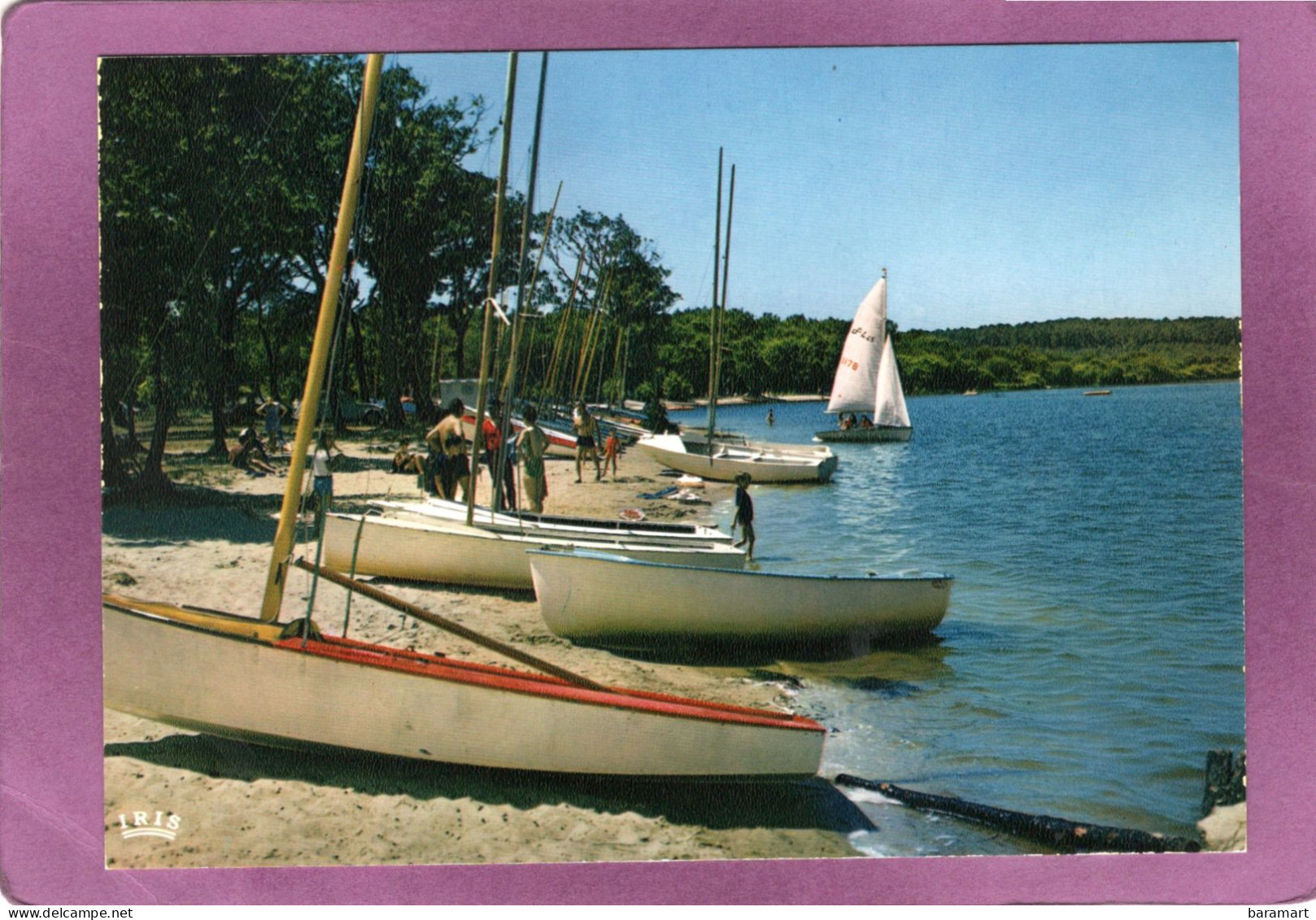 40 MIMIZAN-AUREILHAN La Plage Au Bord Du Lac  Barques Et Voiliers - Other & Unclassified