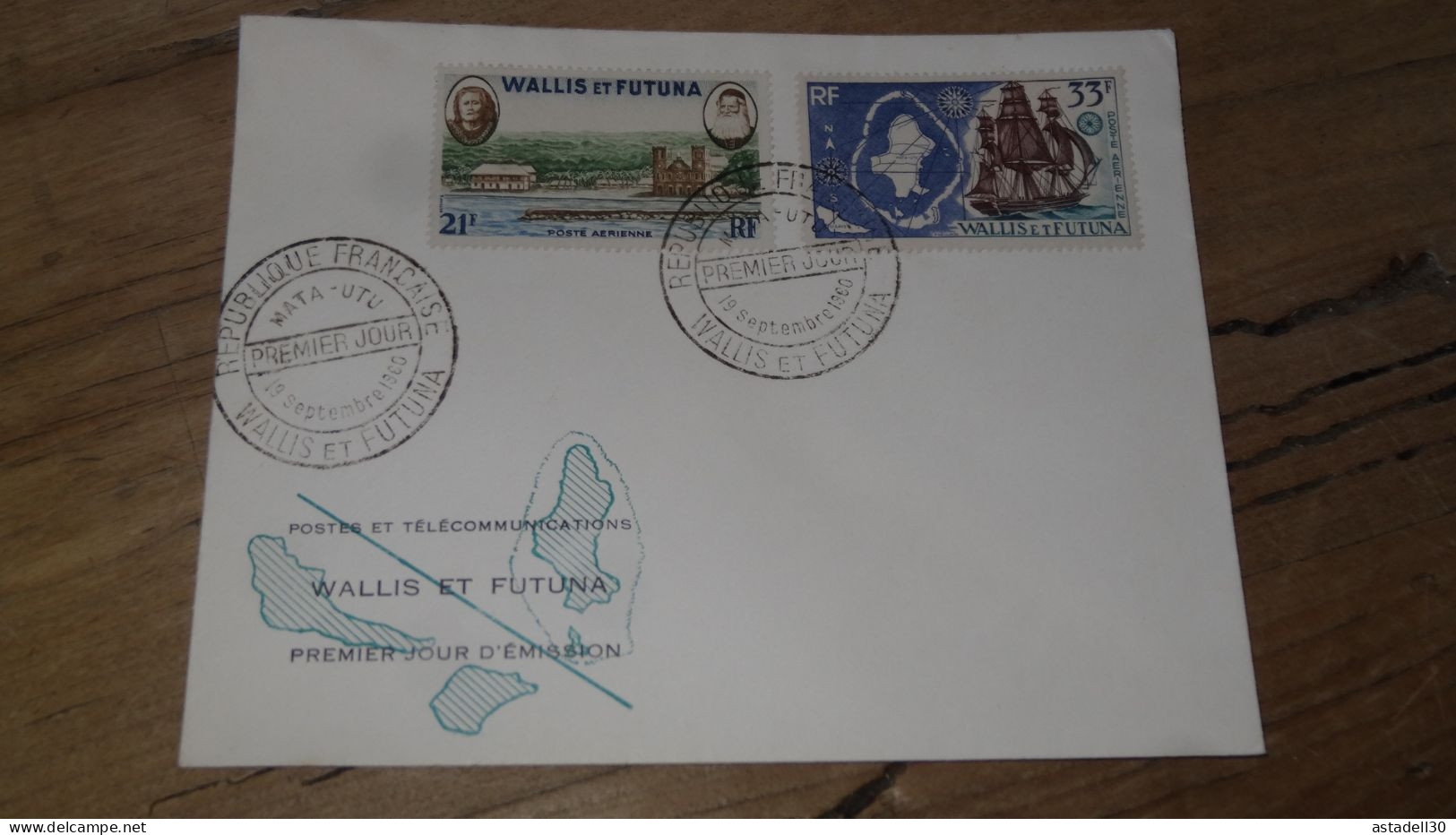 WALLIS & FUTUNA, Enveloppe FDC 1960  ............BOITE1.......... 439 - Lettres & Documents