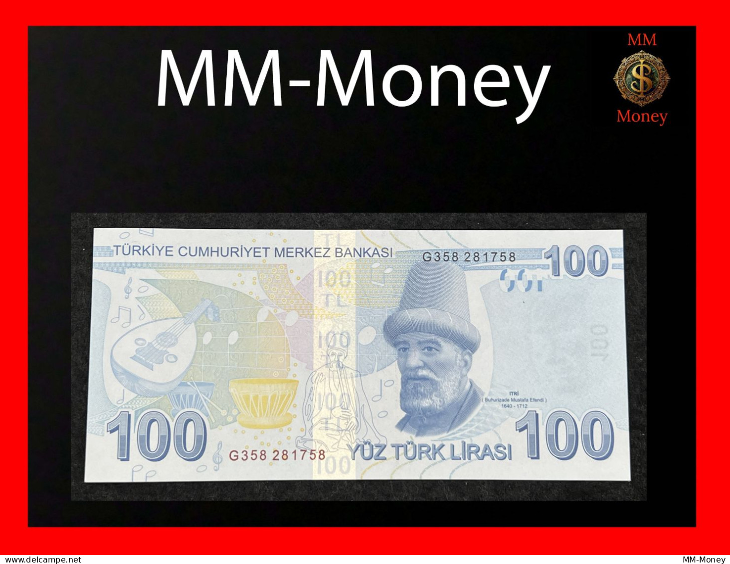 TURKEY 100 Turk Lirasi 2023  P. 226 *serial G*     UNC - Turkey