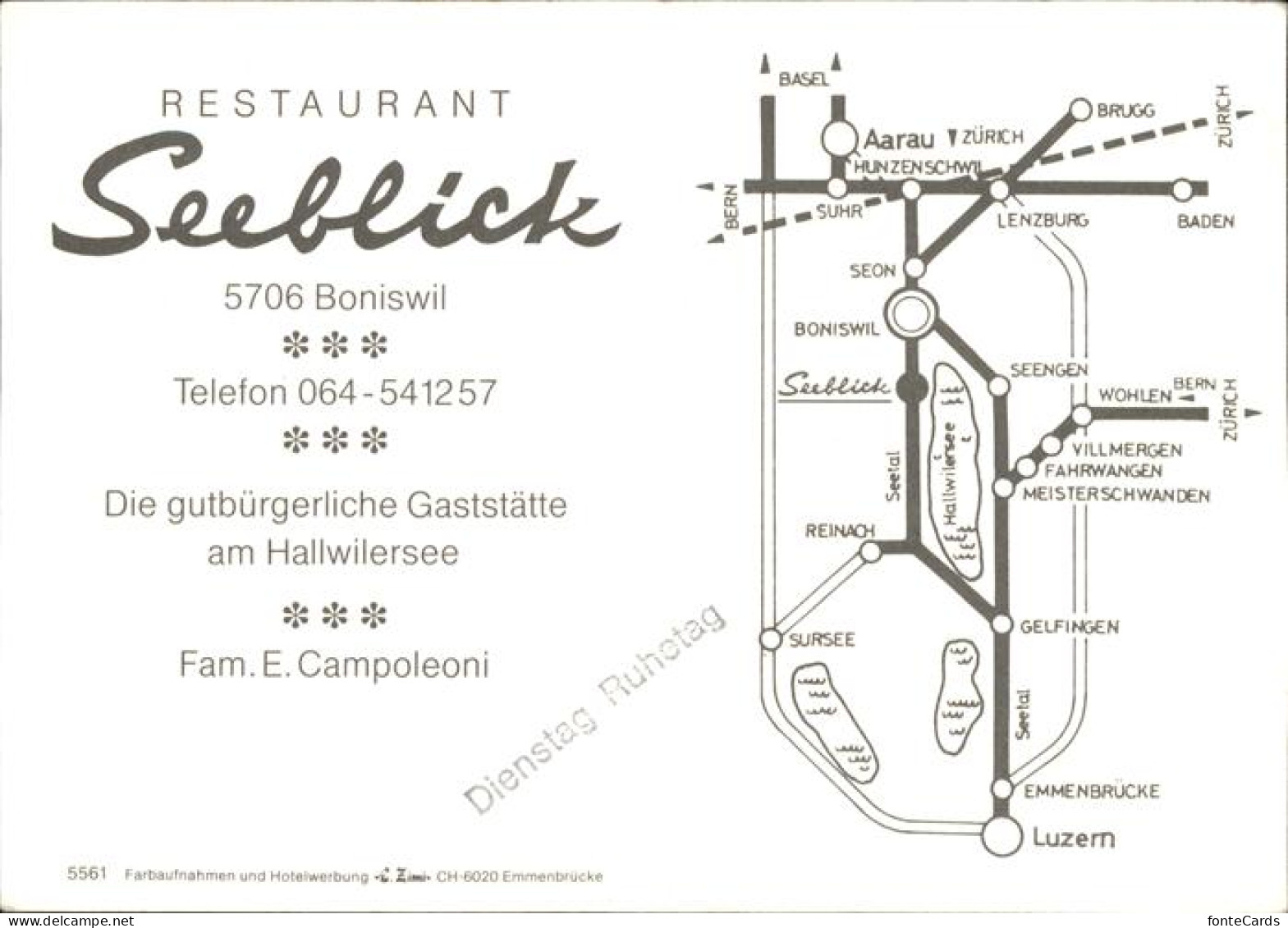 11380908 Boniswil Restaurant Seeblick Details Boniswil - Autres & Non Classés