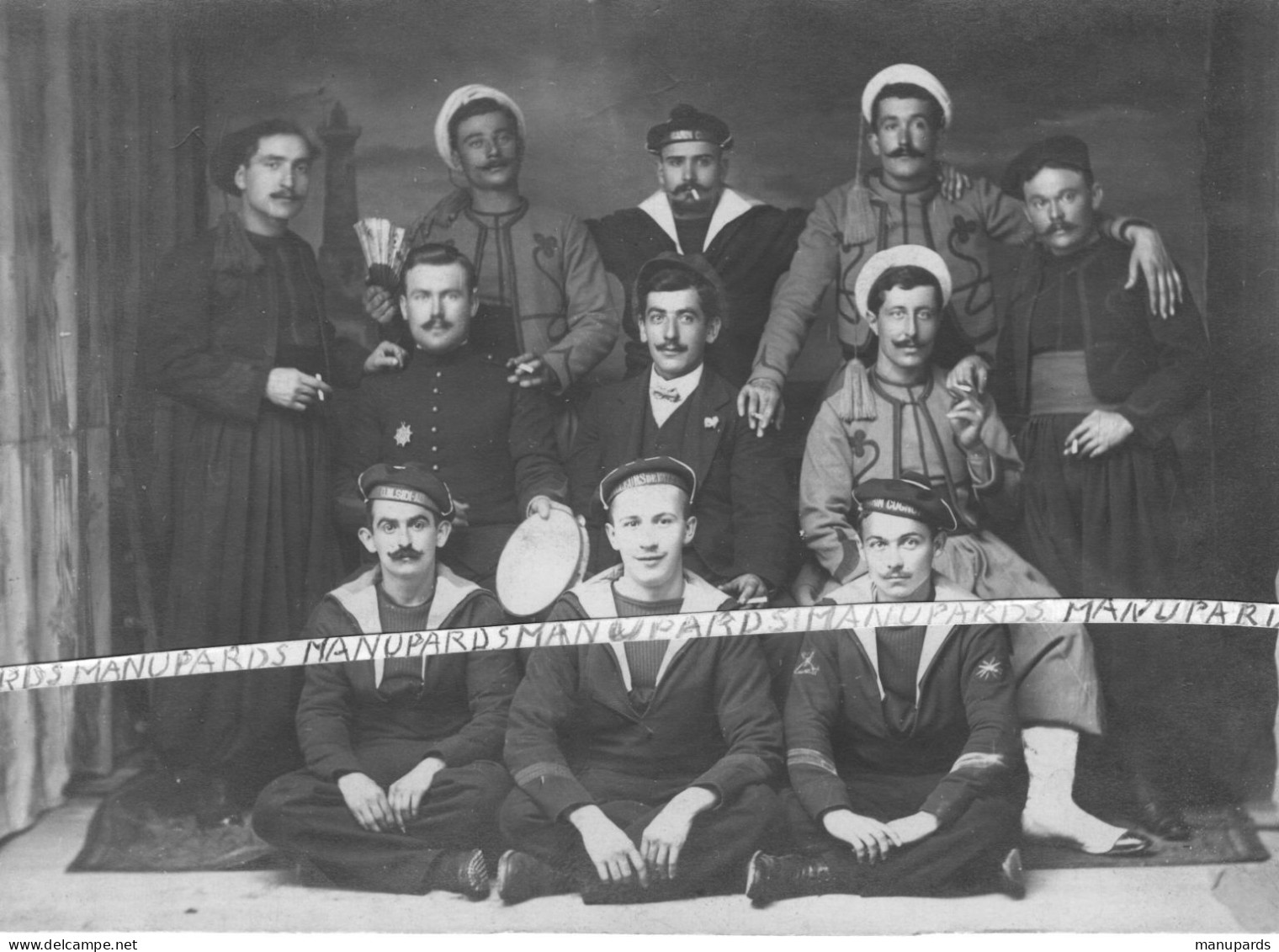 1910 - 1912 / CARTE PHOTO / BIZERTE / 4e REGIMENT DE TIRAILLEURS TUNISIENS / ZOUAVES / MARINE / SOUS MARIN / RTT - Oorlog, Militair