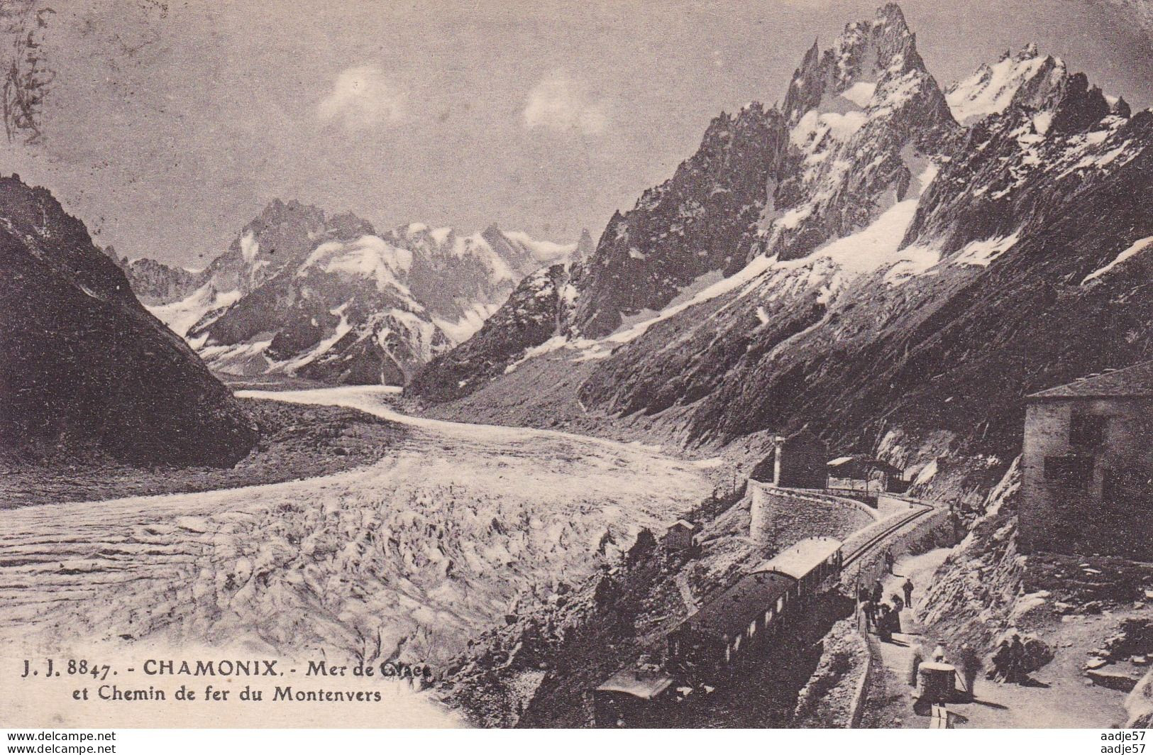 Frankrijk Chamonix Mer De Glace Et Chemin De Fer Du Montenvers 1923 - Estaciones Con Trenes