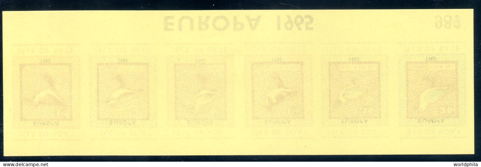 Isle Of Soay / Isle Of Skye , UK "EUROPA 1965", Birds, Gulls, MNH Imperforated Sea Mail  Service III - Cinderellas