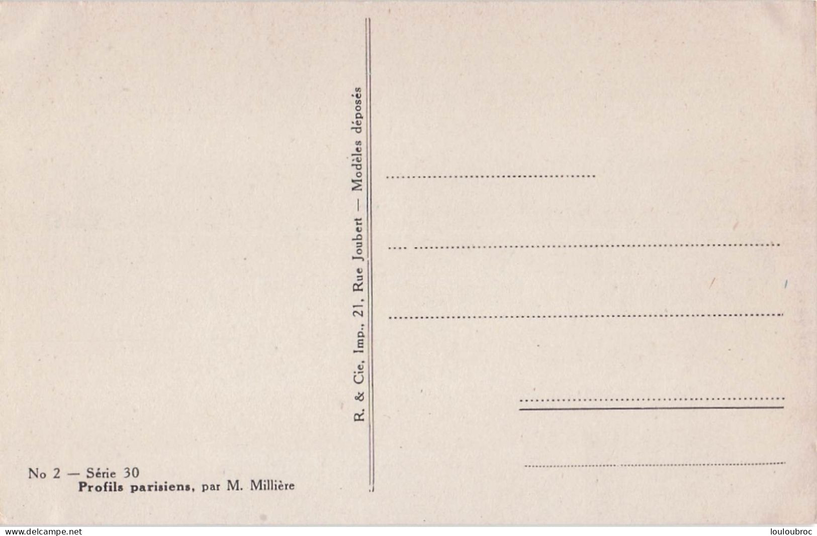 ILLUSTRATEUR MILLIERE PROFILS PARISIENS N°2 - Milliere