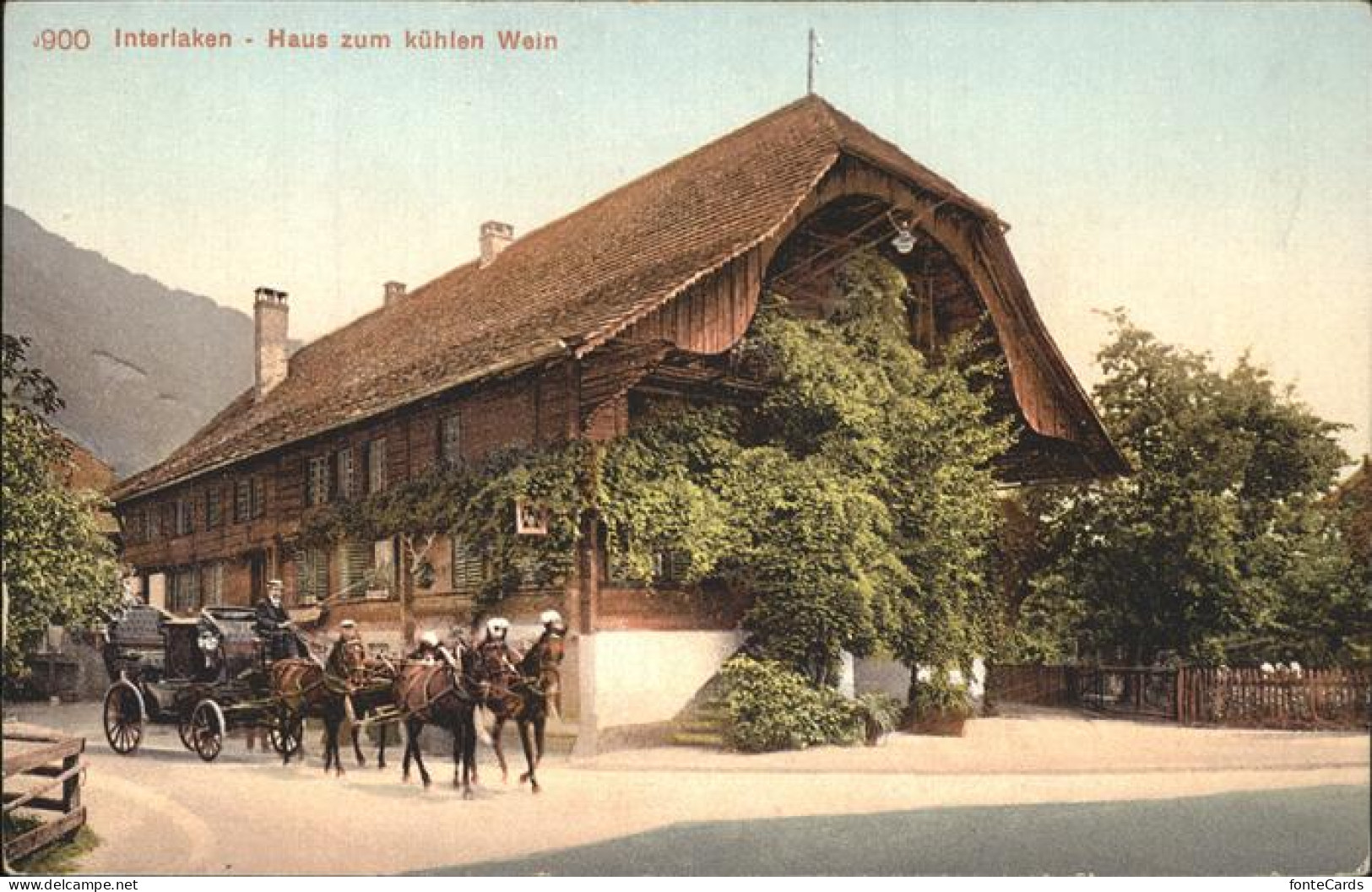 11379587 Interlaken BE Haus Zum Kuehlen Wein Pfedekutsche Interlaken - Otros & Sin Clasificación