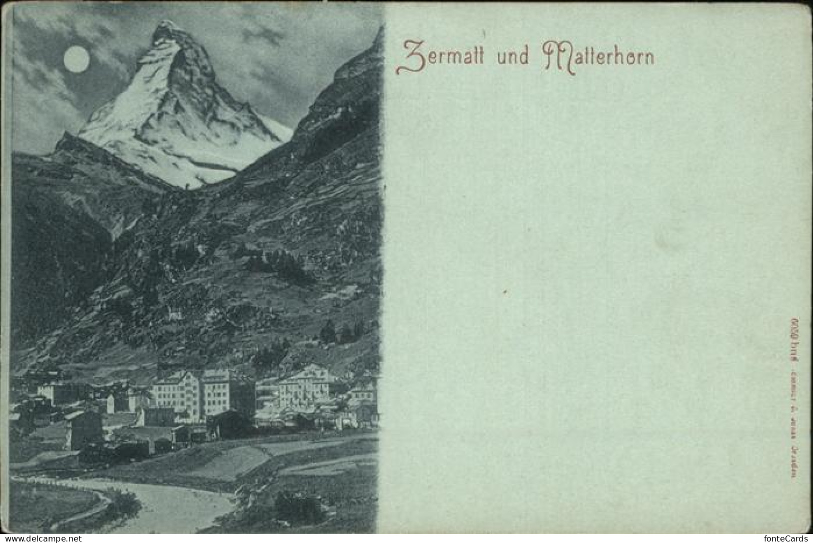 11379521 Zermatt VS Ortsansicht Mit Matterhorn  - Andere & Zonder Classificatie