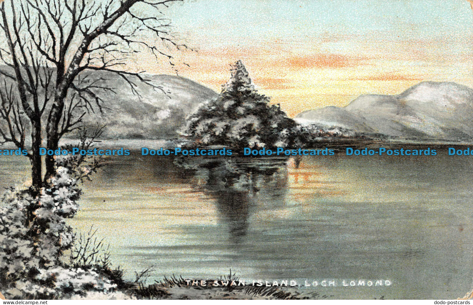 R086269 The Swan Island. Loch Lomond. National Series. Millar And Land. 1907 - World