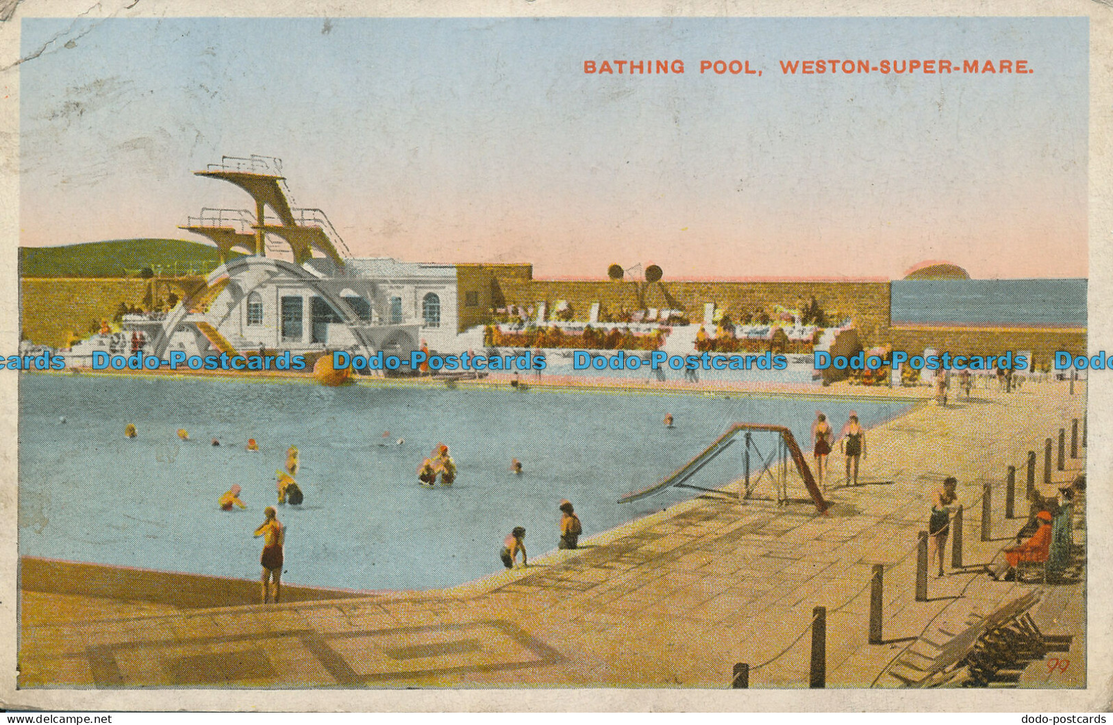 R086272 Bathing Pool. Weston Super Mare. 1942 - World