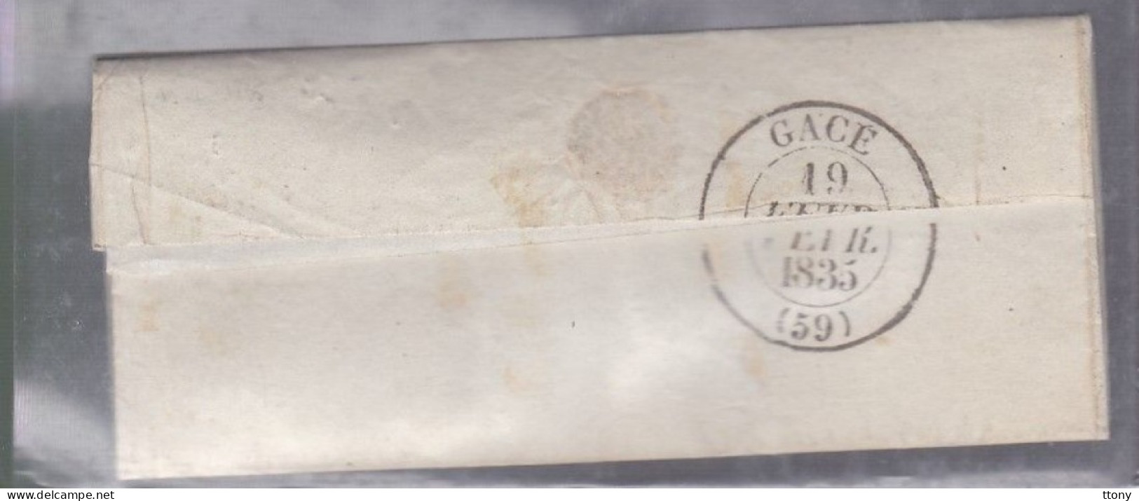 Lettre Dite Précurseurs  Sur  Lettre   Cachet  Gacé  1835 - 1801-1848: Precursori XIX