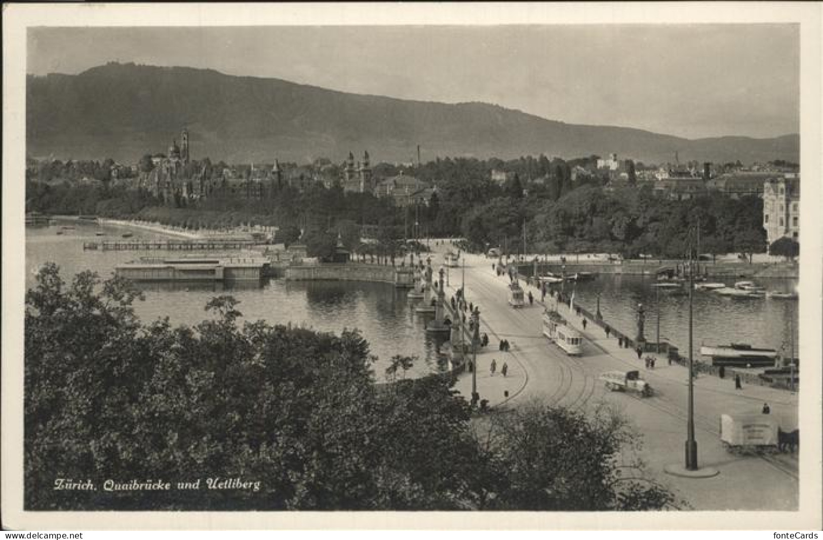 11379399 Zuerich Quaibruecke Und Uetliberg Zuerich - Sonstige & Ohne Zuordnung