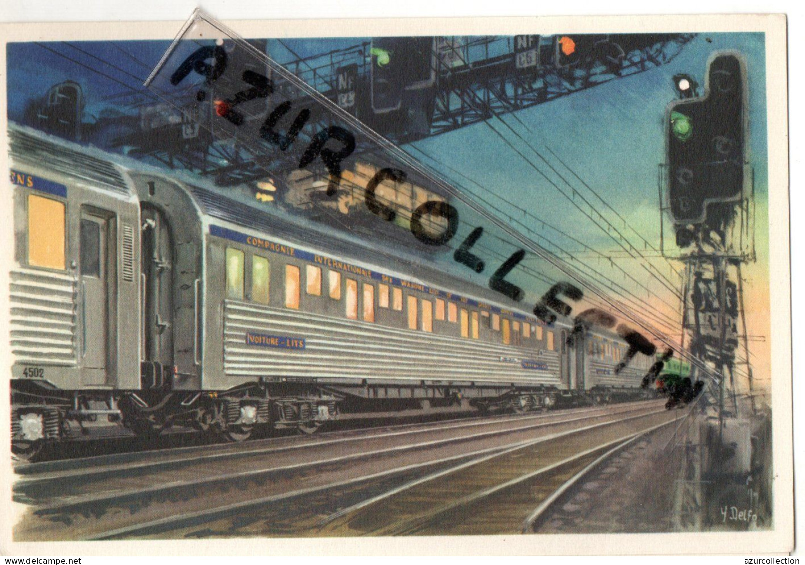 COMPAGNIE INTERNATIONALE DES WAGONS LITS . VOEUX 1956 - Publicités