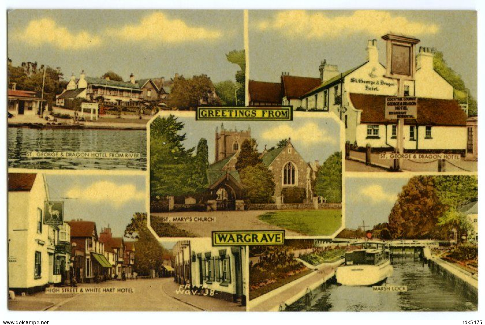 GREETINGS FROM WARGRAVE - MULTIVIEW, HIGH STREET, WHITE HEART HOTEL, ST. GEORGE & DRAGON HOTEL - Other & Unclassified