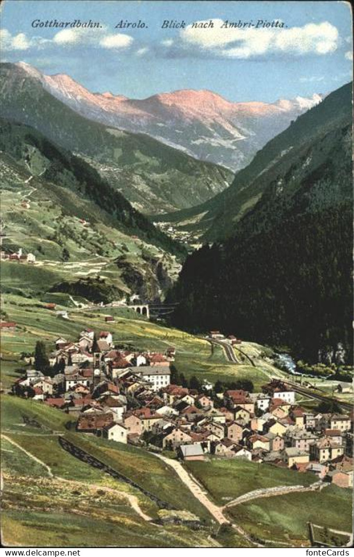 11379226 Airolo Gotthardbahn Blick Nach Ambri Piotta Airolo - Sonstige & Ohne Zuordnung