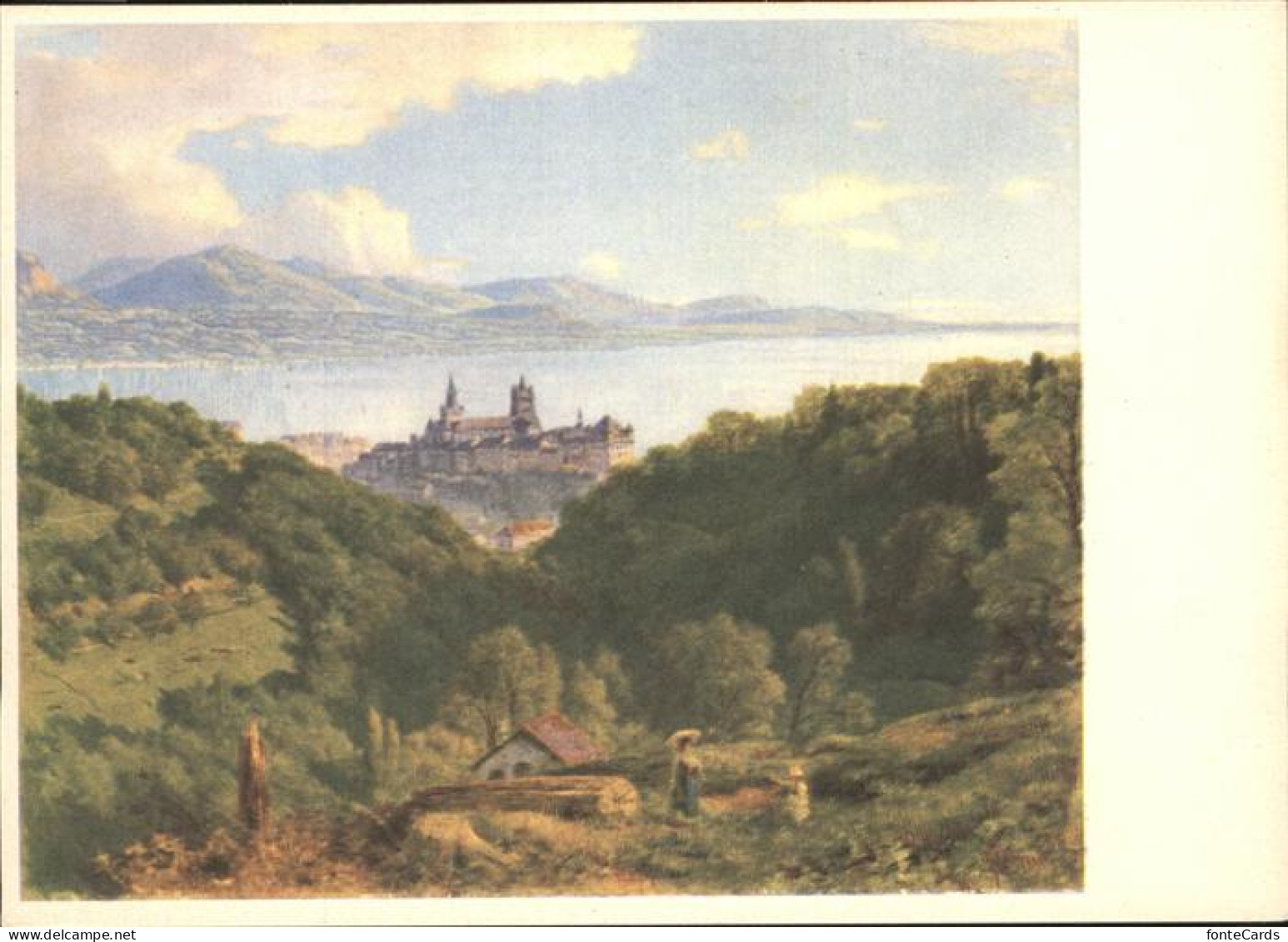 11377678 Lausanne VD Kuenstlerkarte Alfred Chavannes Lausanne VD - Altri & Non Classificati