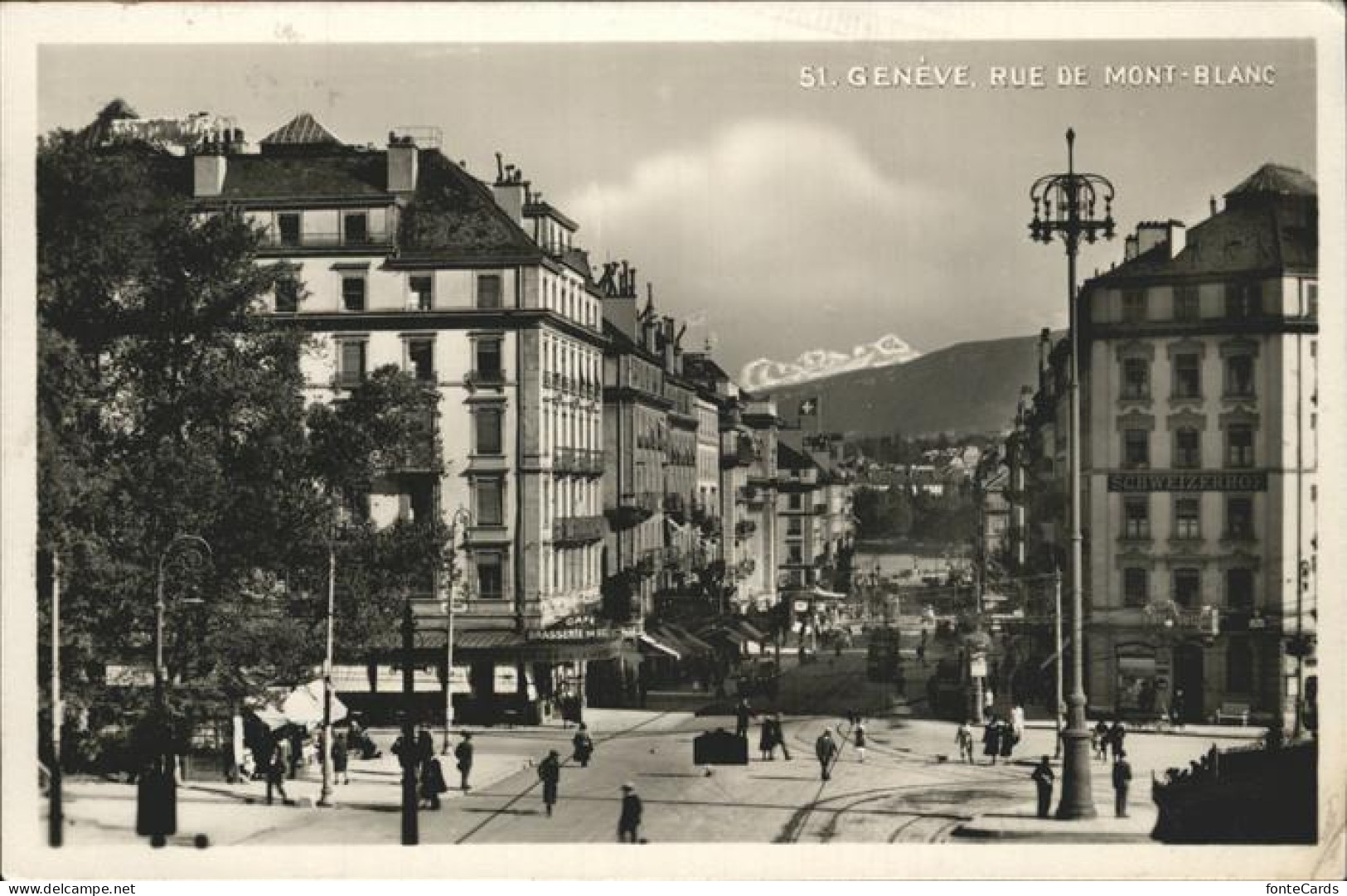 11377643 Geneve GE Rue De Mont-Blanc Strassenbahn Geneve - Autres & Non Classés