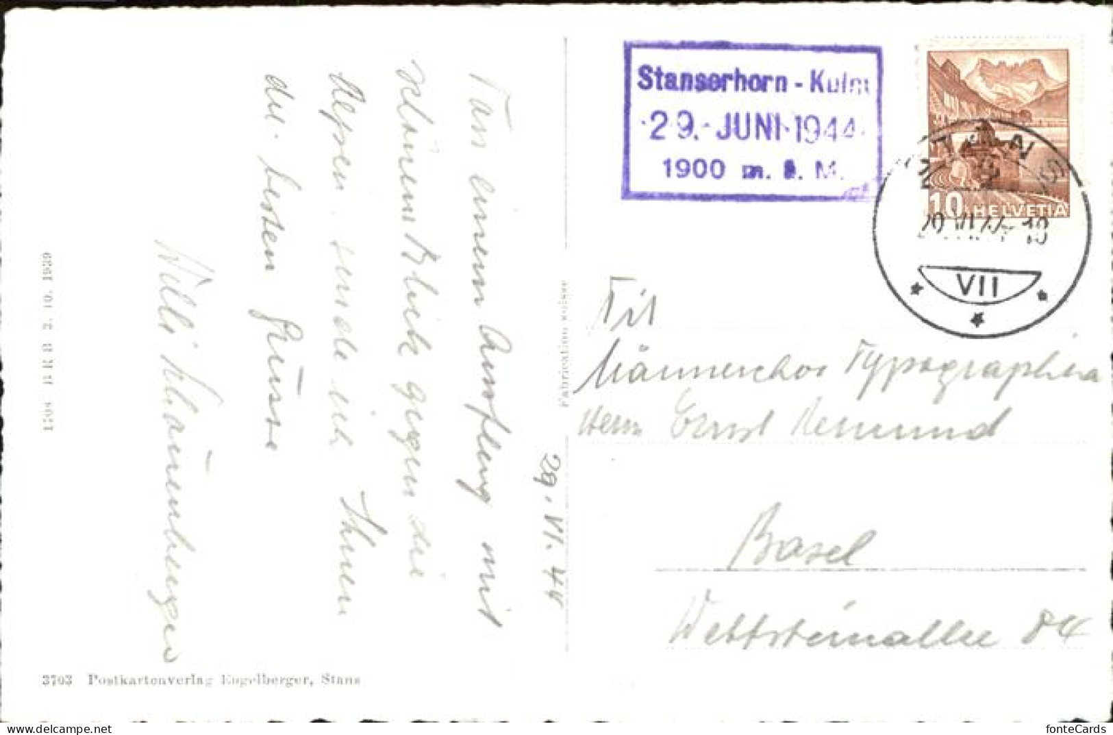 11377597 Stanserhorn Unterwaldneralpen Stanserhorn - Autres & Non Classés