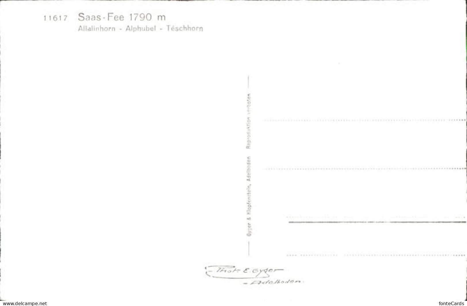 11377595 Saas-Fee Allalinhorn Alphubel Teschhorn Saas-Fee - Andere & Zonder Classificatie