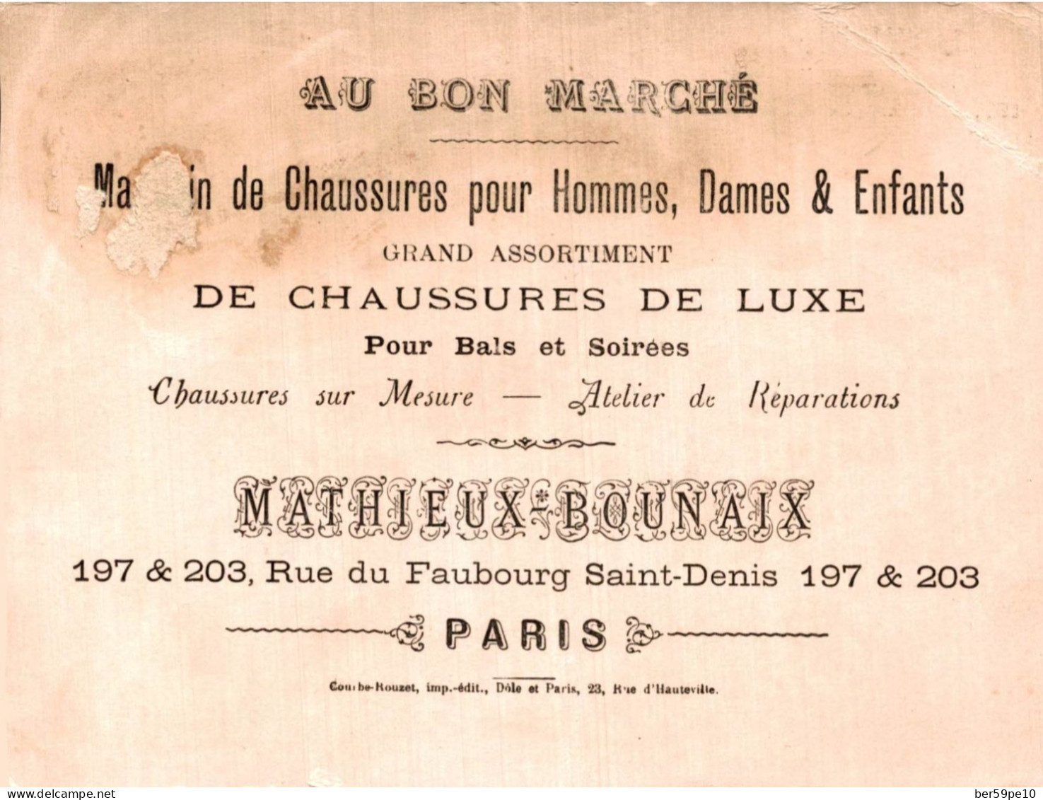 CHROMO AU BON MARCHE MATHIEUX-BOUNAIX CHAUSSURES A PARIS PLAN RUES ET BOULEVARDS BLASON BUTTE MONTMARTRE MOULINS GALETTE - Other & Unclassified