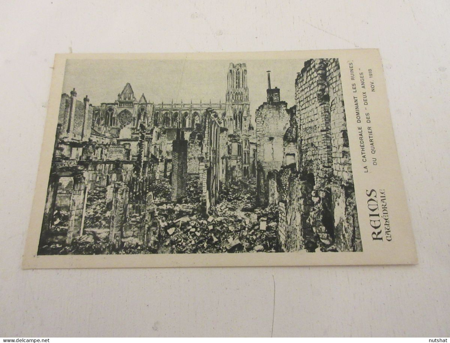 CP CARTE POSTALE MARNE 48 CATHEDRALE De REIMS RUINES Du QUARTIER Des DEUX ANGES  - Reims