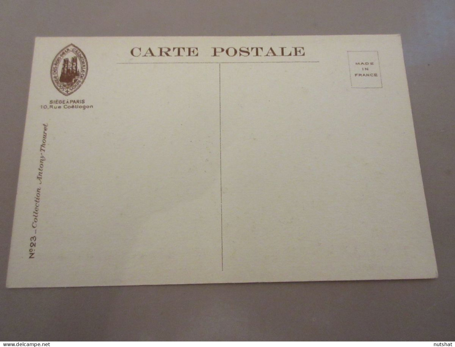 CP CARTE POSTALE MARNE 23 CATHEDRALE De REIMS FACADE EPERON GAUCHE En 01.1920    - Reims