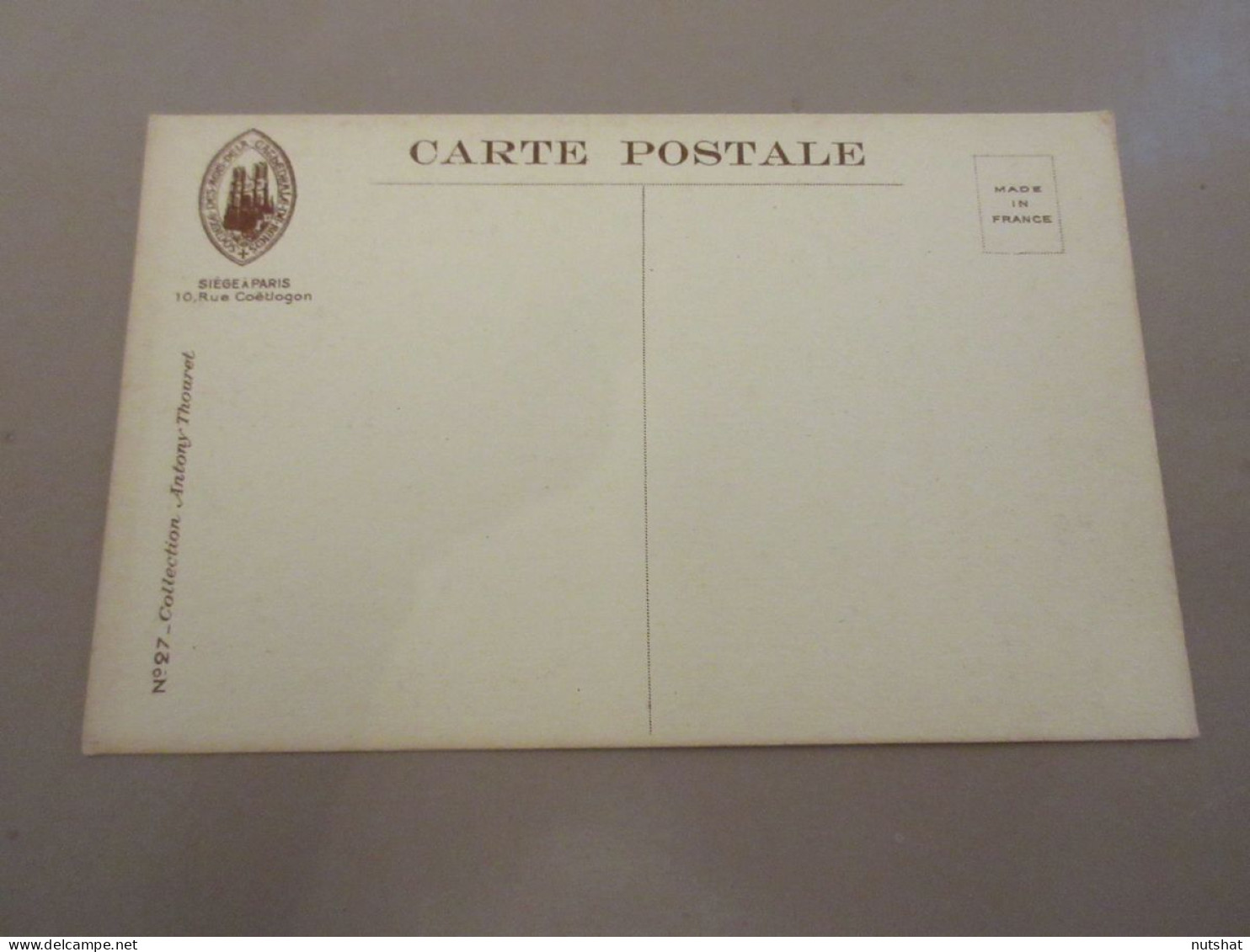 CP CARTE POSTALE MARNE 27 CATHEDRALE De REIMS EPERON DROIT FACADE En 01.1920     - Reims