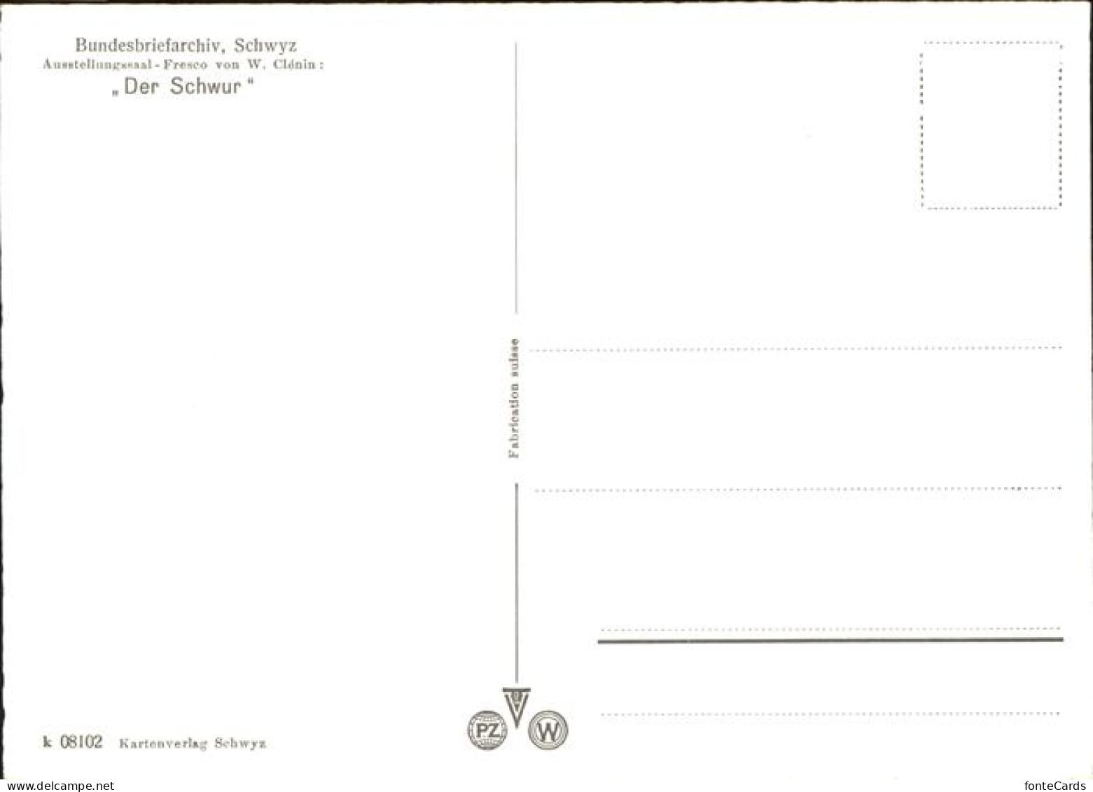 11377476 Schwyz Der Schwur Bundesbriefarchiv Schwyz - Altri & Non Classificati