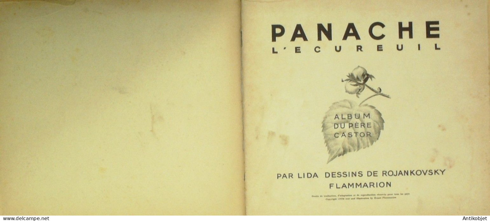 Père Castor Panache L'écureilL Illustré Par Rojankovsky Texte Lida Eo 1934 - 1901-1940
