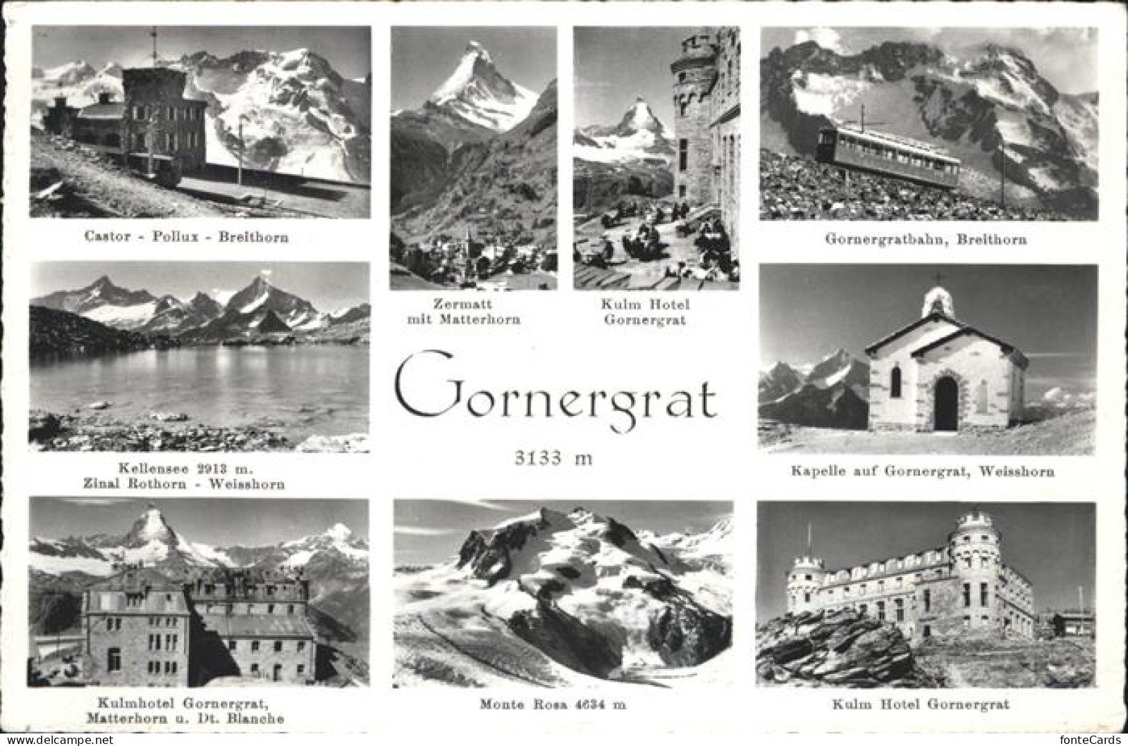 11377418 Gornergrat Zermatt Kulm Hotel Monte Rosa Castor Pollux Breithorn Gorner - Andere & Zonder Classificatie