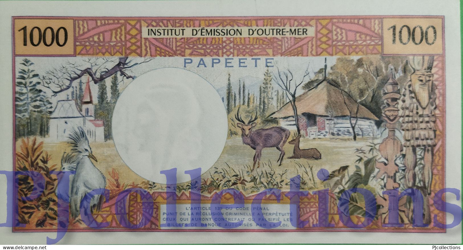 TAHITI 1000 FRANCS 1985 PICK 27d AUNC - Papeete (Polinesia Francesa 1914-1985)