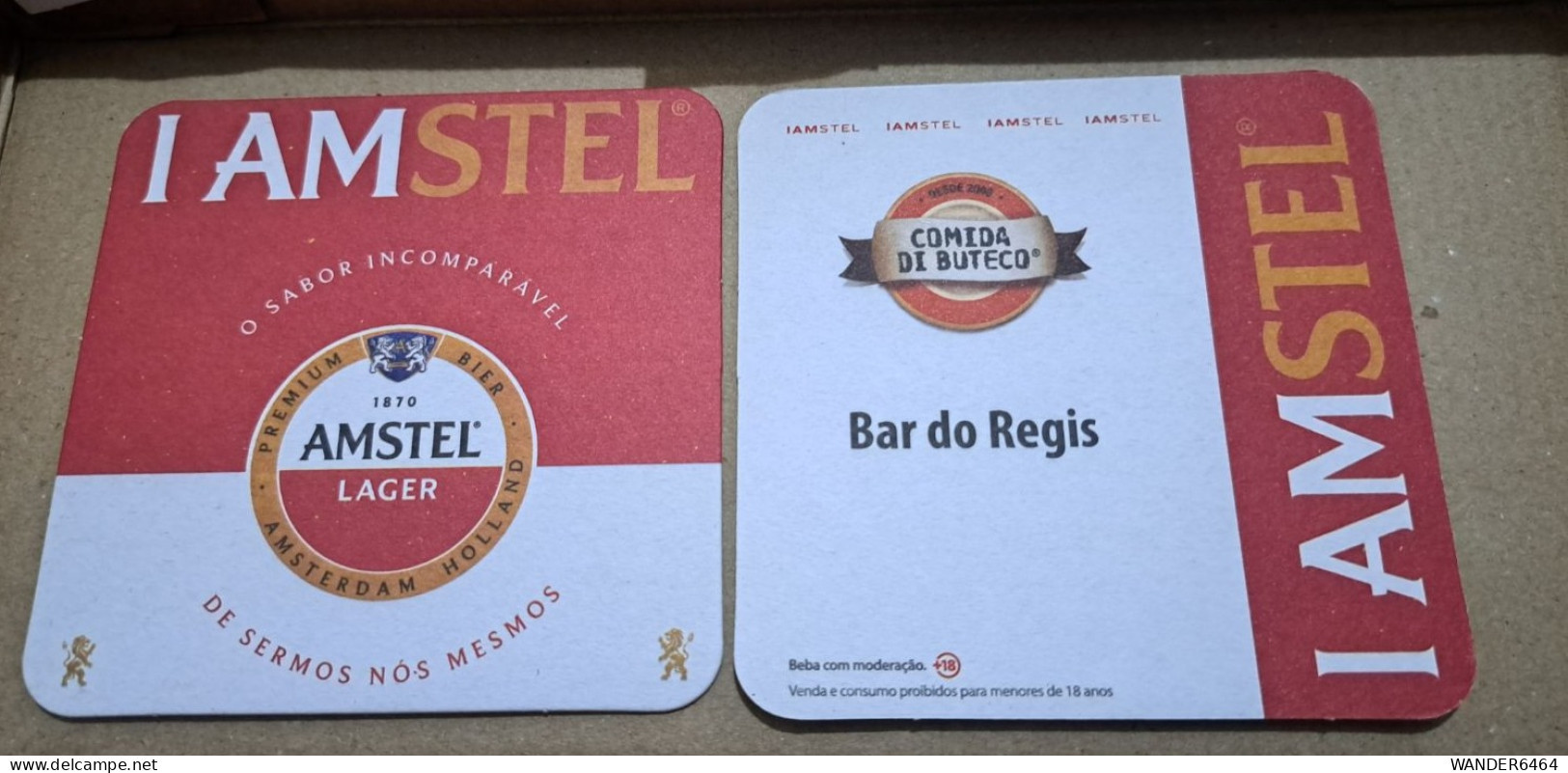 AMSTEL HISTORIC SET BRAZIL BREWERY  BEER  MATS - COASTERS #026 BAR DO REGIS - Sotto-boccale