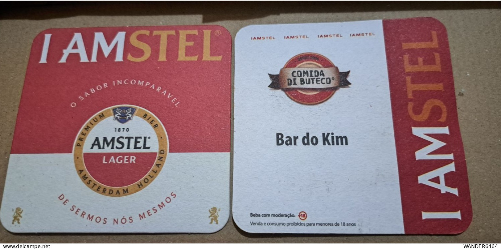 AMSTEL HISTORIC SET BRAZIL BREWERY  BEER  MATS - COASTERS #025 BAR DO KIM - Sotto-boccale