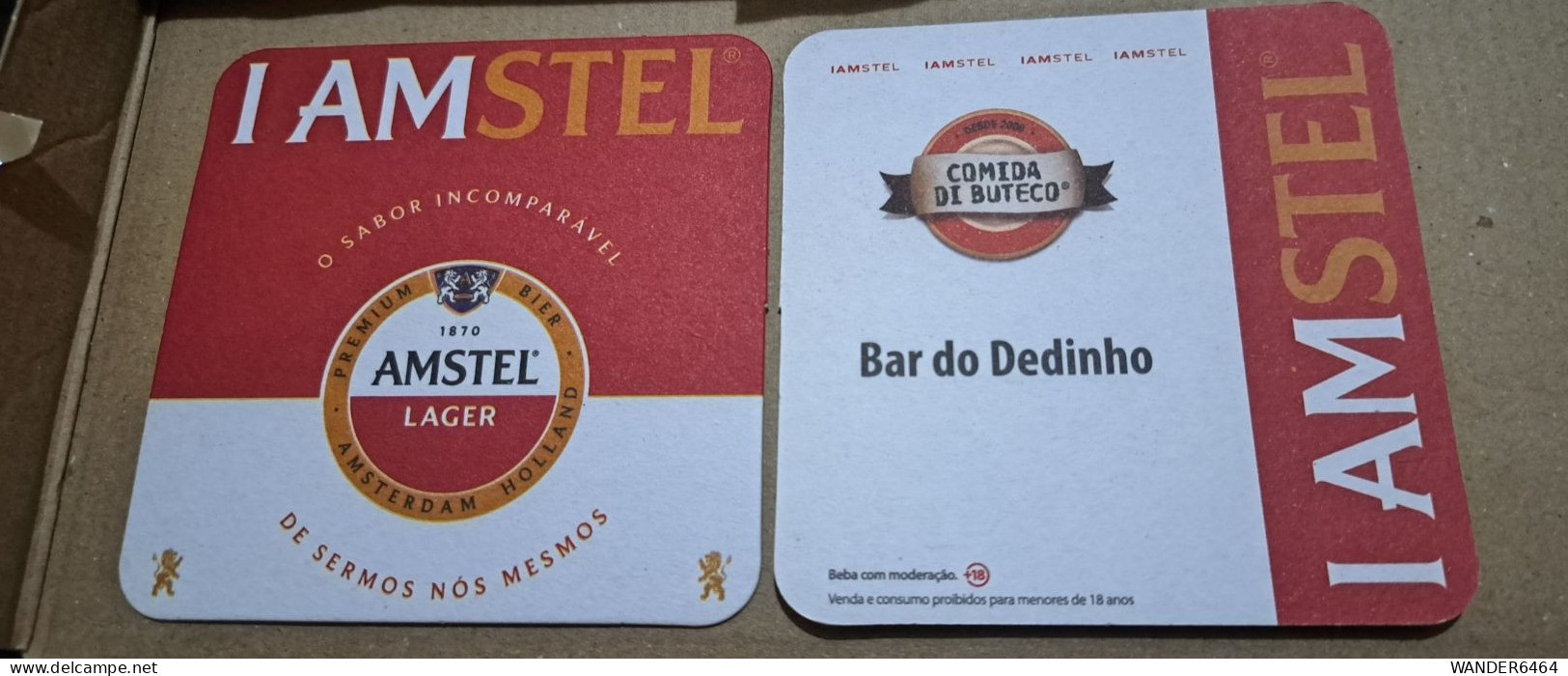 AMSTEL HISTORIC SET BRAZIL BREWERY  BEER  MATS - COASTERS #024  BAR DO DEDINHO - Beer Mats