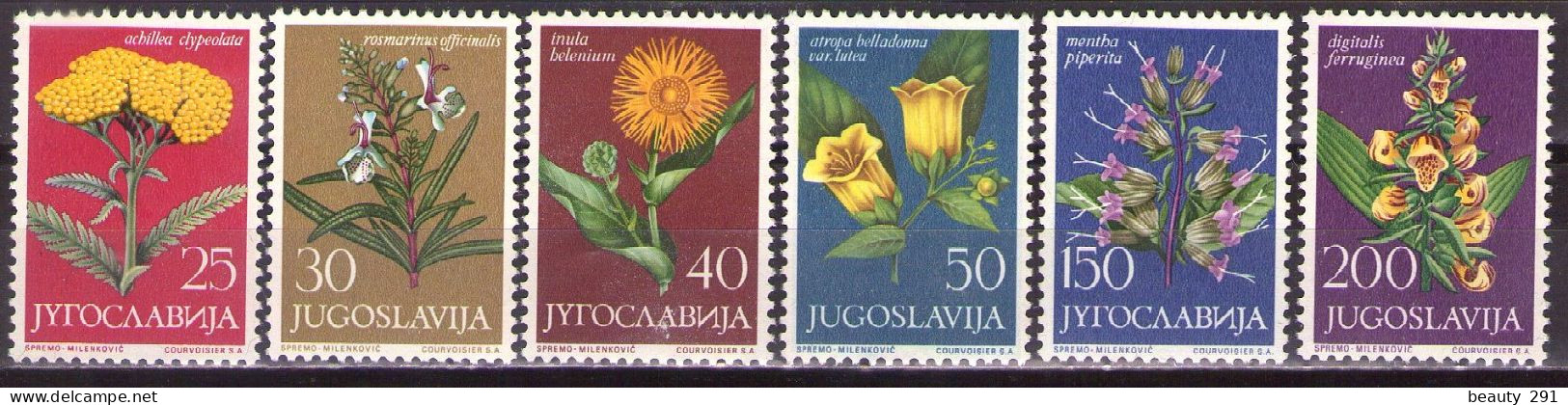 Yugoslavia 1965 - Flowers (Flora) - Mi 1118-1123 - MNH**VF - Unused Stamps