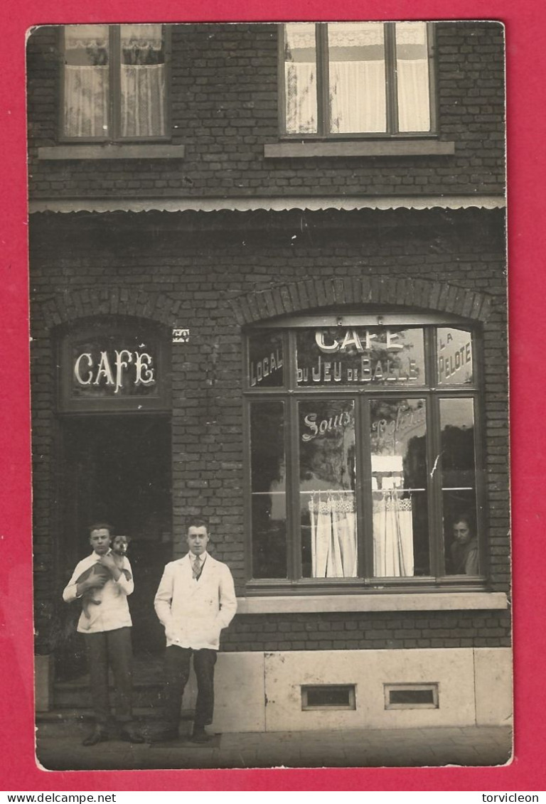 Photo Carte  Chapelle-lez-Herlaimont  =   Café  Du Jeu De Balle Pelote  Chez  EDGAR  ROLAND - Chapelle-lez-Herlaimont