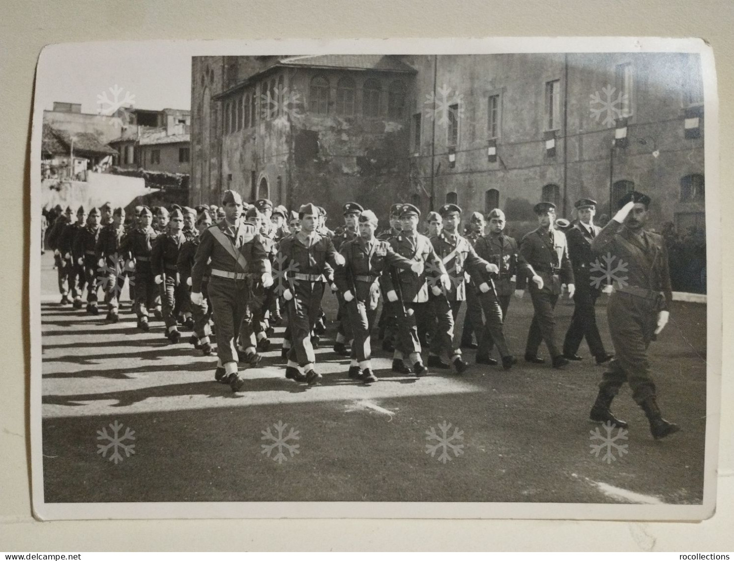 Foto Italia Militari Parata Luogo Da Identificare.  145x105 Mm. - Europa