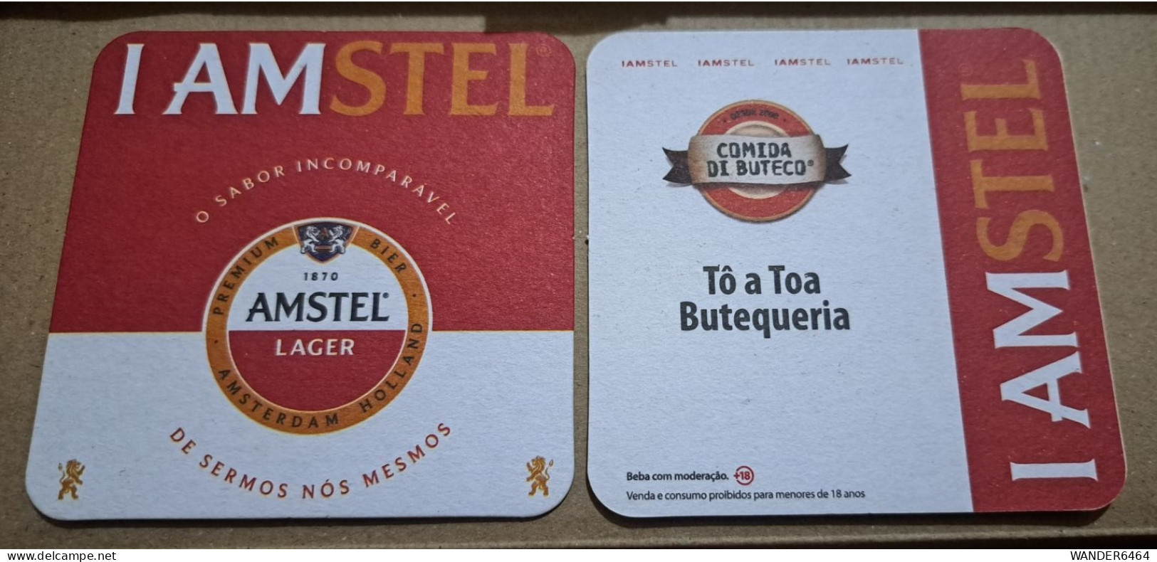 AMSTEL HISTORIC SET BRAZIL BREWERY  BEER  MATS - COASTERS #020 BAR TO A TOA BUTEQUERIA - Sotto-boccale