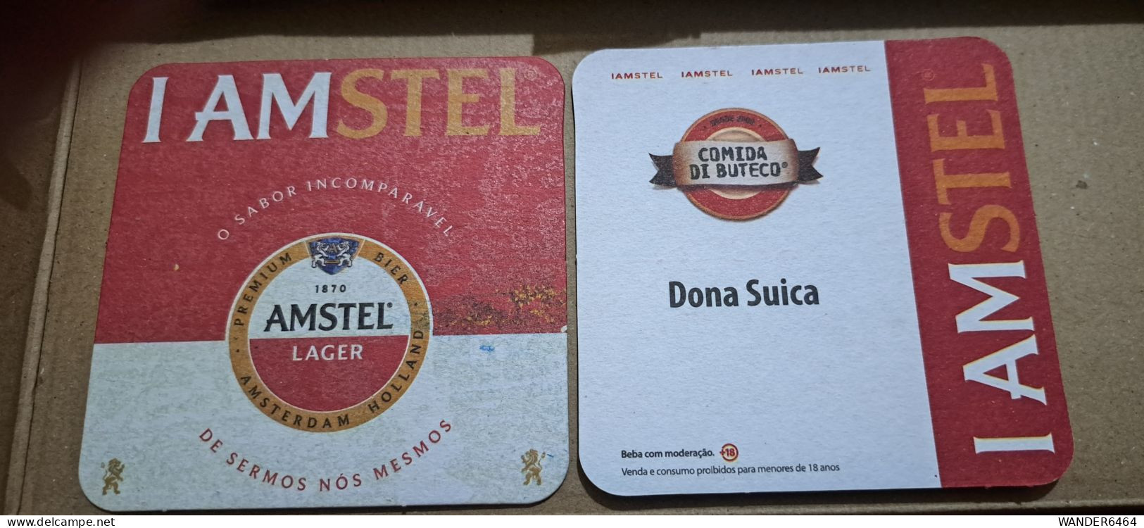 AMSTEL HISTORIC SETBRAZIL BREWERY  BEER  MATS - COASTERS #06 BAR DONA SUIÇA - Beer Mats
