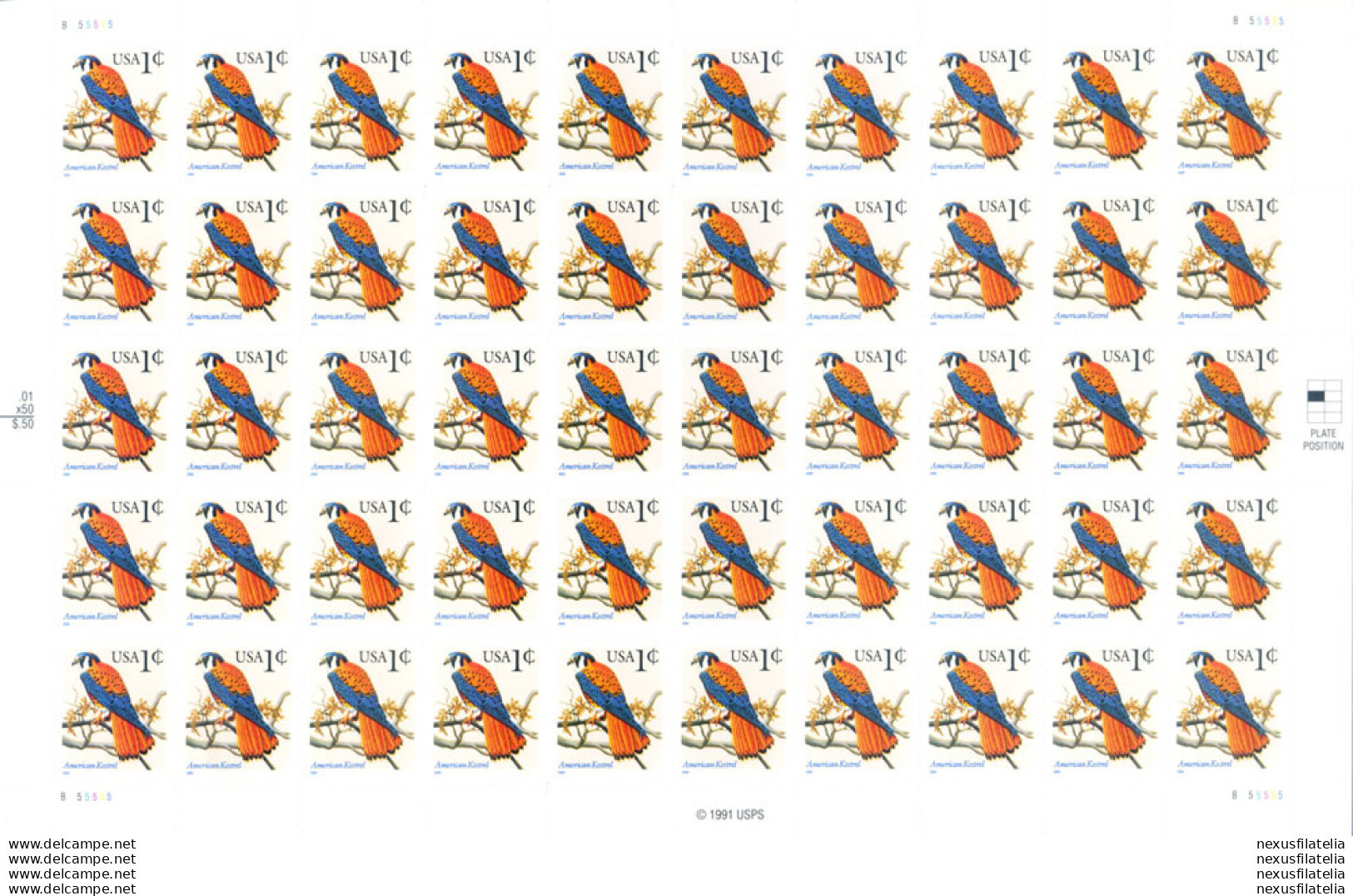 Definitiva. Uccelli. Falco 2000. - Blocks & Sheetlets
