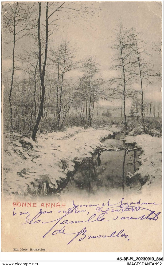 AS#BFP1-0434 - VOEUX - Bonne Année - Cours D'eau Au Milieu D'arbres - Nels - Neujahr