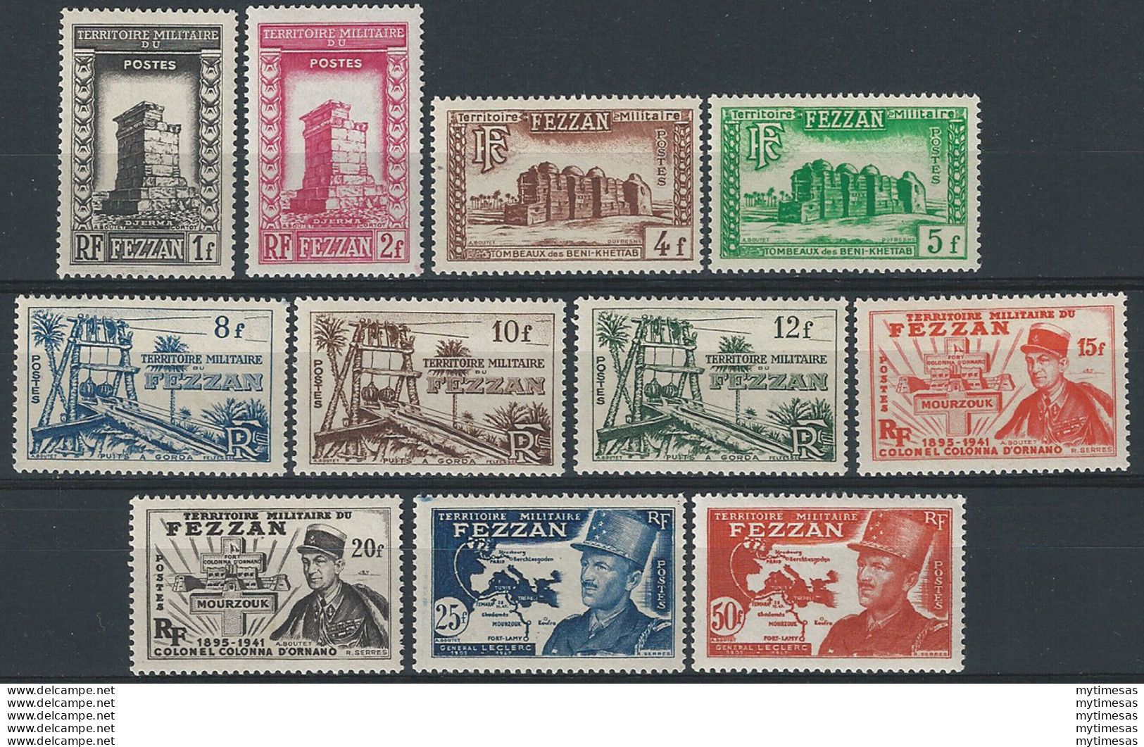 1949 Fezzan 11v. MNH Sass. N. 16/26 - Other & Unclassified
