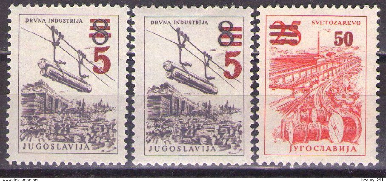 Yugoslavia 1965 - Definitive Stamps With Overprint - Mi 1134 A+B -1135 - MNH**VF - Nuovi