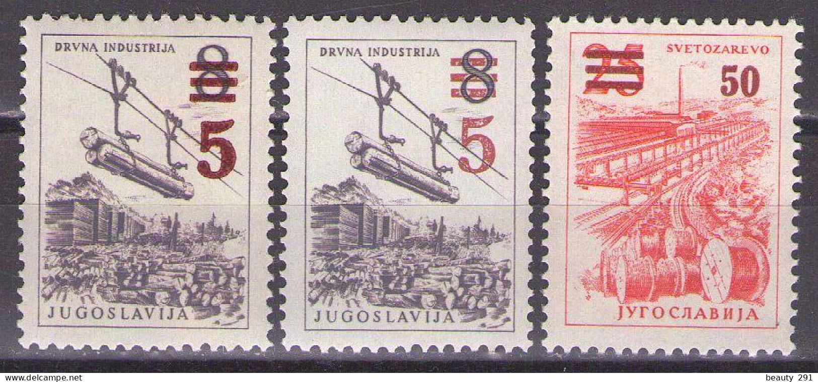 Yugoslavia 1965 - Definitive Stamps With Overprint - Mi 1134 A+B -1135 - MNH**VF - Nuevos