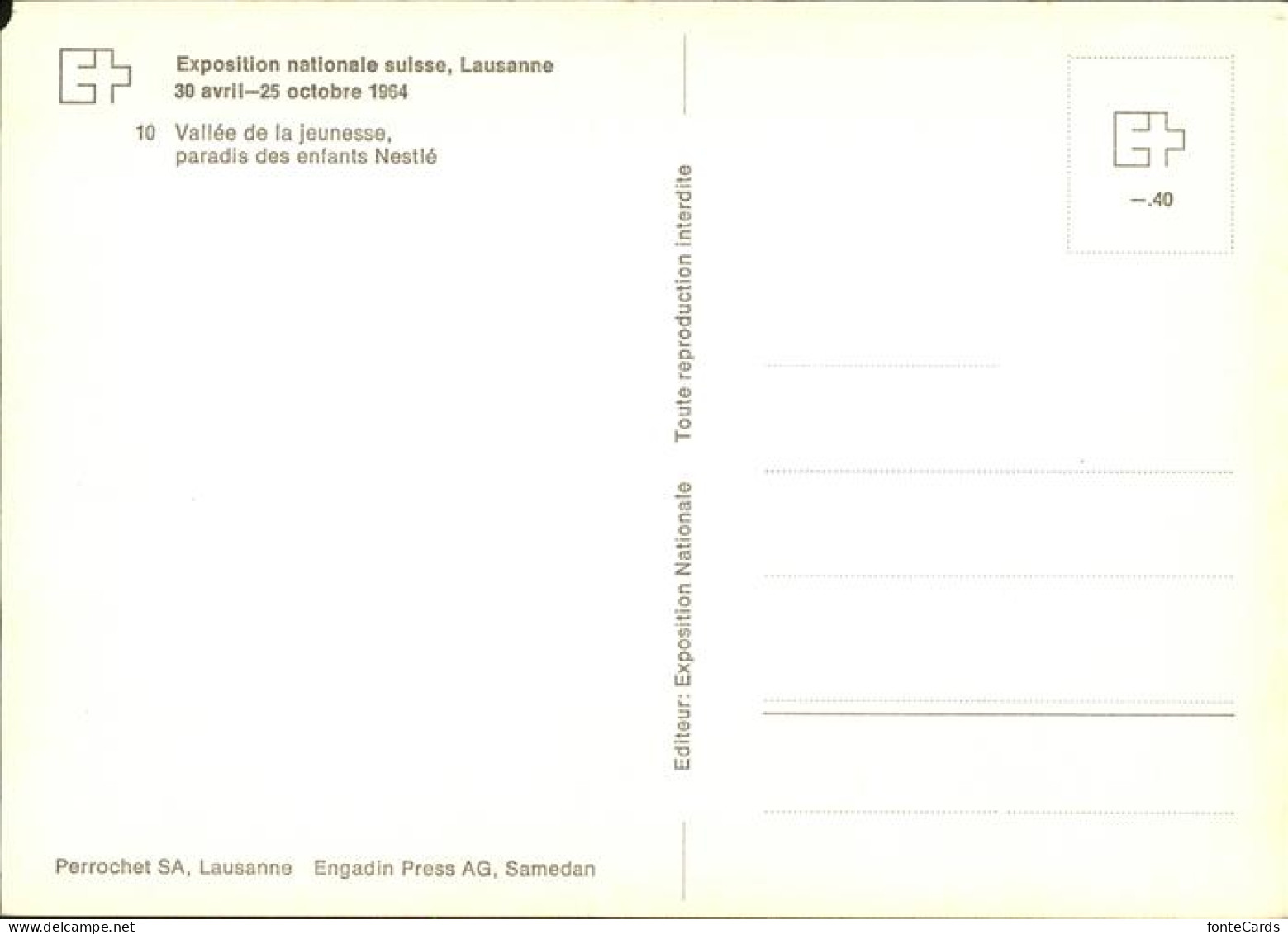 11373598 Exposition Nationale Lausanne 1964 Paradis Des Enfants Nestle Expositio - Autres & Non Classés