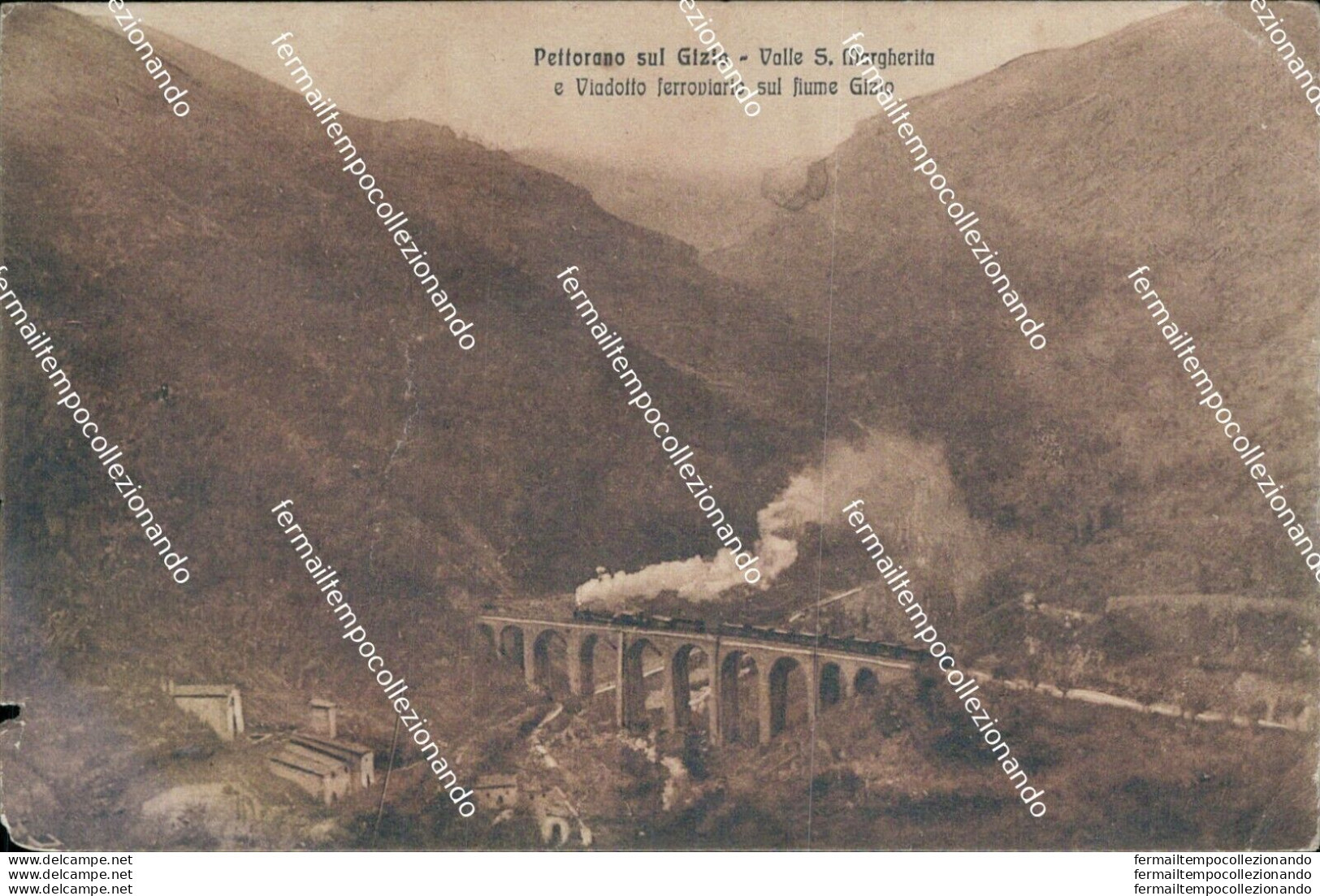 Bg21 Cartolina Pettorano Sul Gizio Valle S.margherita E Viadotto Ferroviario - L'Aquila