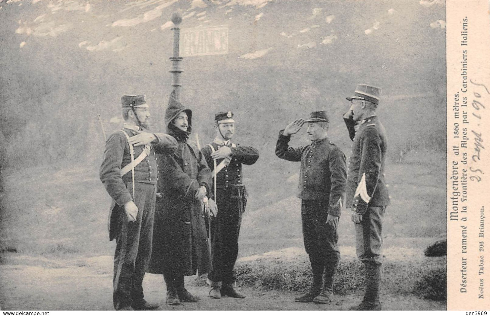 MONTGENEVRE (Hautes-Alpes) - Déserteur Ramené à La Frontière Des Alpes Par Les Carabiniers Italiens - Sonstige & Ohne Zuordnung