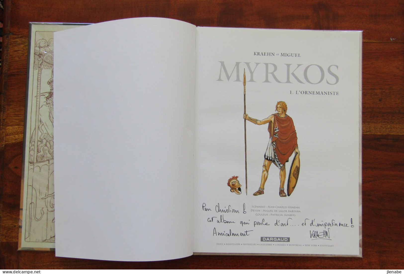 MYRKOS Tome 1 EO Avec Dédicace Littérale De KRAEHN Et 2 EO - Autographs